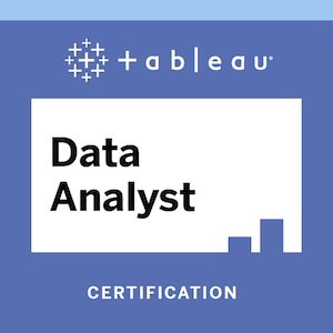 Tableau Certified Data Analyst badge